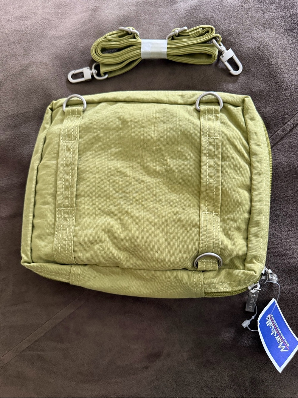 Travelers Lime Green Crossbody Bag with Adjustable Strap - Picture 5 of 9
